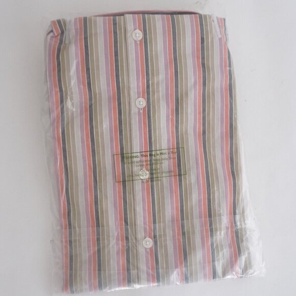 NWT Orvis Multicolor Stripe Cotton Button Down Dress Shirt Size 14 - Picture 2 of 2